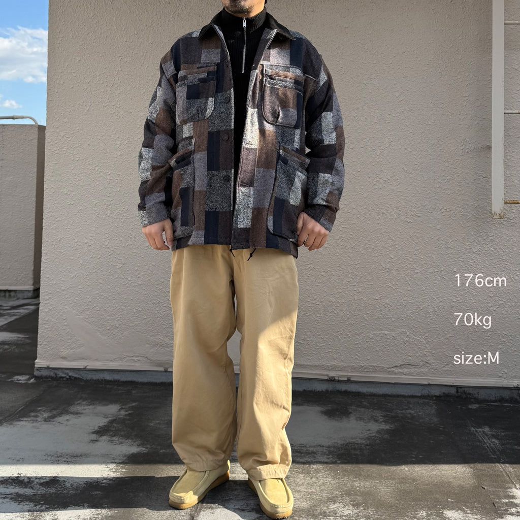 SASSAFRAS : OVERGROWN WARDEN JACKET(COTTON TWEED PATCH CHECK) (GRAY)