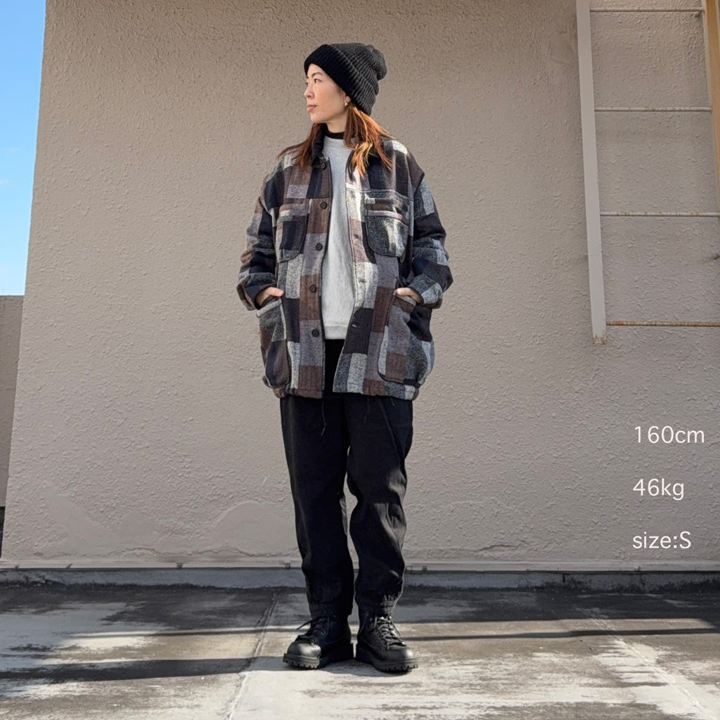 SASSAFRAS : OVERGROWN WARDEN JACKET(COTTON TWEED PATCH CHECK) (GRAY)