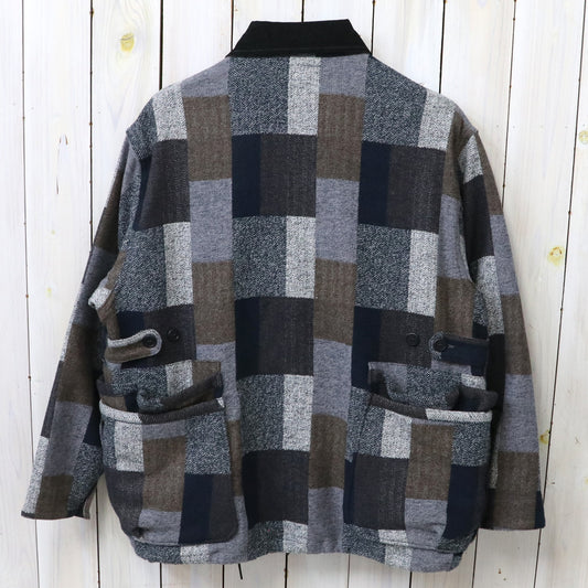 SASSAFRAS : OVERGROWN WARDEN JACKET(COTTON TWEED PATCH CHECK) (GRAY)