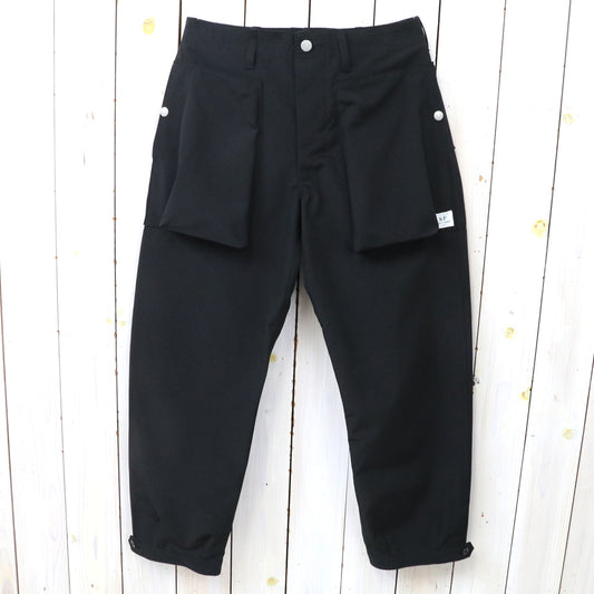 SASSAFRAS : DIGS CREW PANTS 4/5(P/C WEATHER) (BLACK)