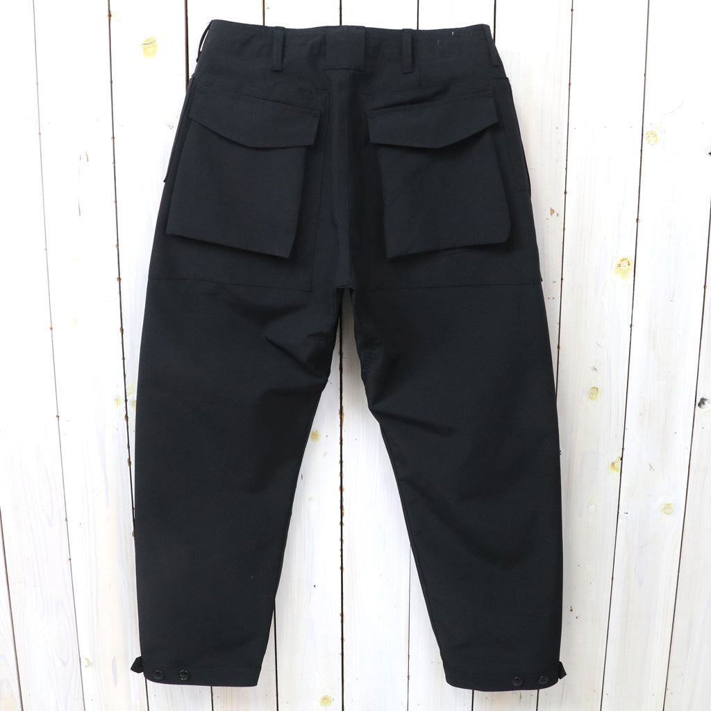 SASSAFRAS : DIGS CREW PANTS 4/5(P/C WEATHER) (BLACK)