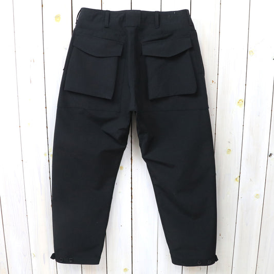 SASSAFRAS : DIGS CREW PANTS 4/5(P/C WEATHER) (BLACK)
