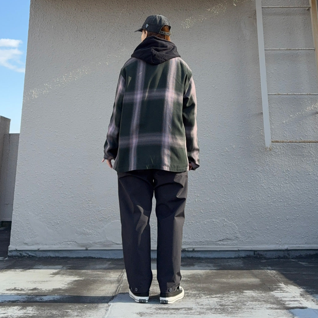 SASSAFRAS : DIGS CREW PANTS 4/5(P/C WEATHER) (CHARCOAL)