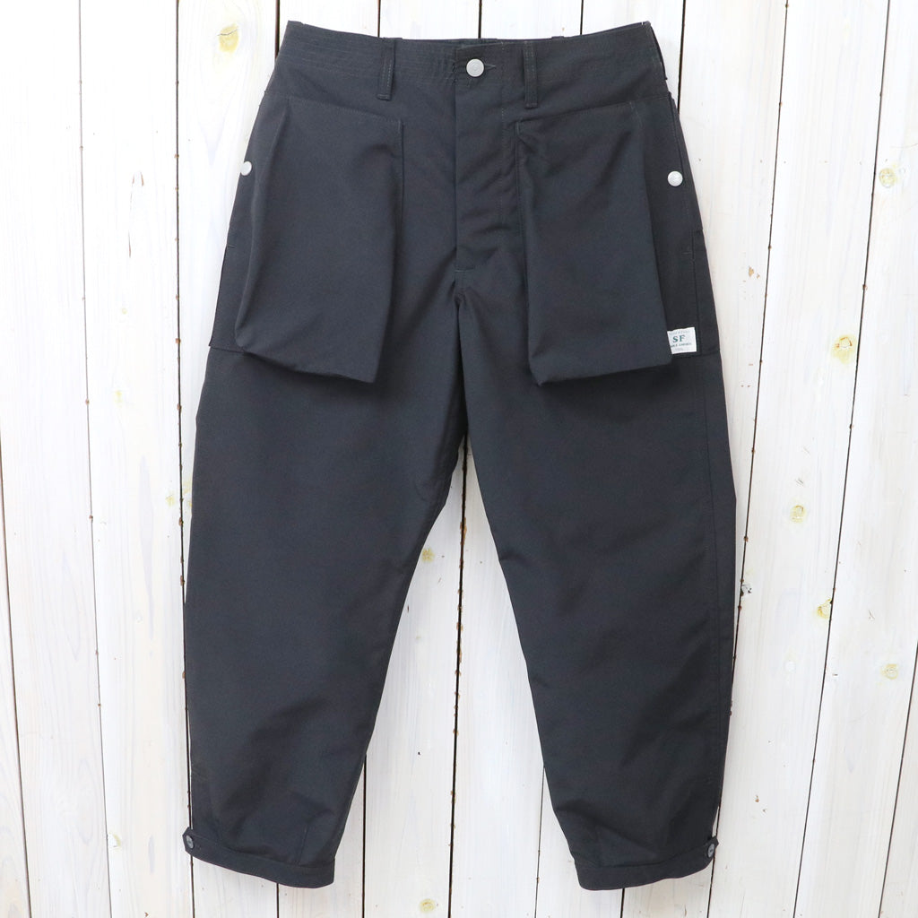 SASSAFRAS : DIGS CREW PANTS 4/5(P/C WEATHER) (CHARCOAL)