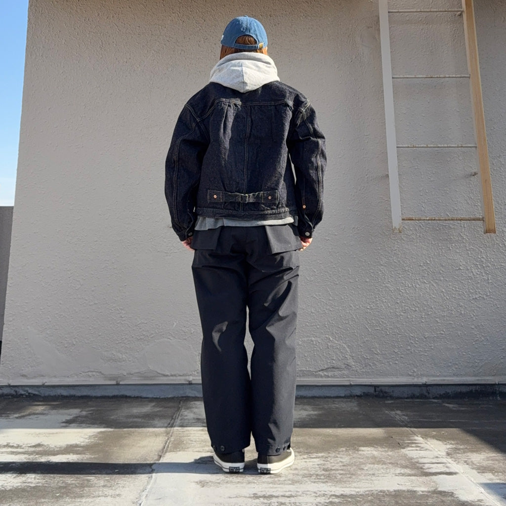 SASSAFRAS : DIGS CREW PANTS 4/5(P/C WEATHER) (NAVY)