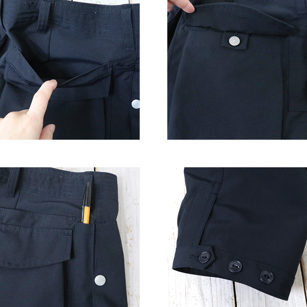 SASSAFRAS : DIGS CREW PANTS 4/5(P/C WEATHER) (NAVY)