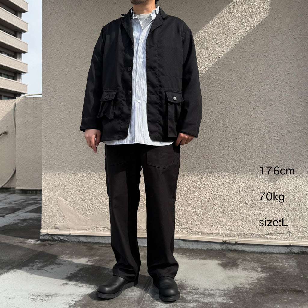 SASSAFRAS : G.D.U. LEAF JACKET-WOOLINO (BLACK)