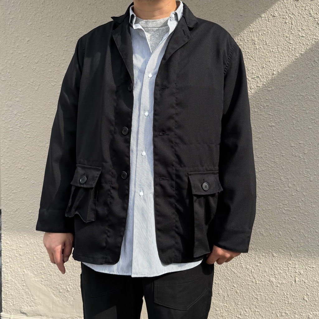 SASSAFRAS : G.D.U. LEAF JACKET-WOOLINO (BLACK)
