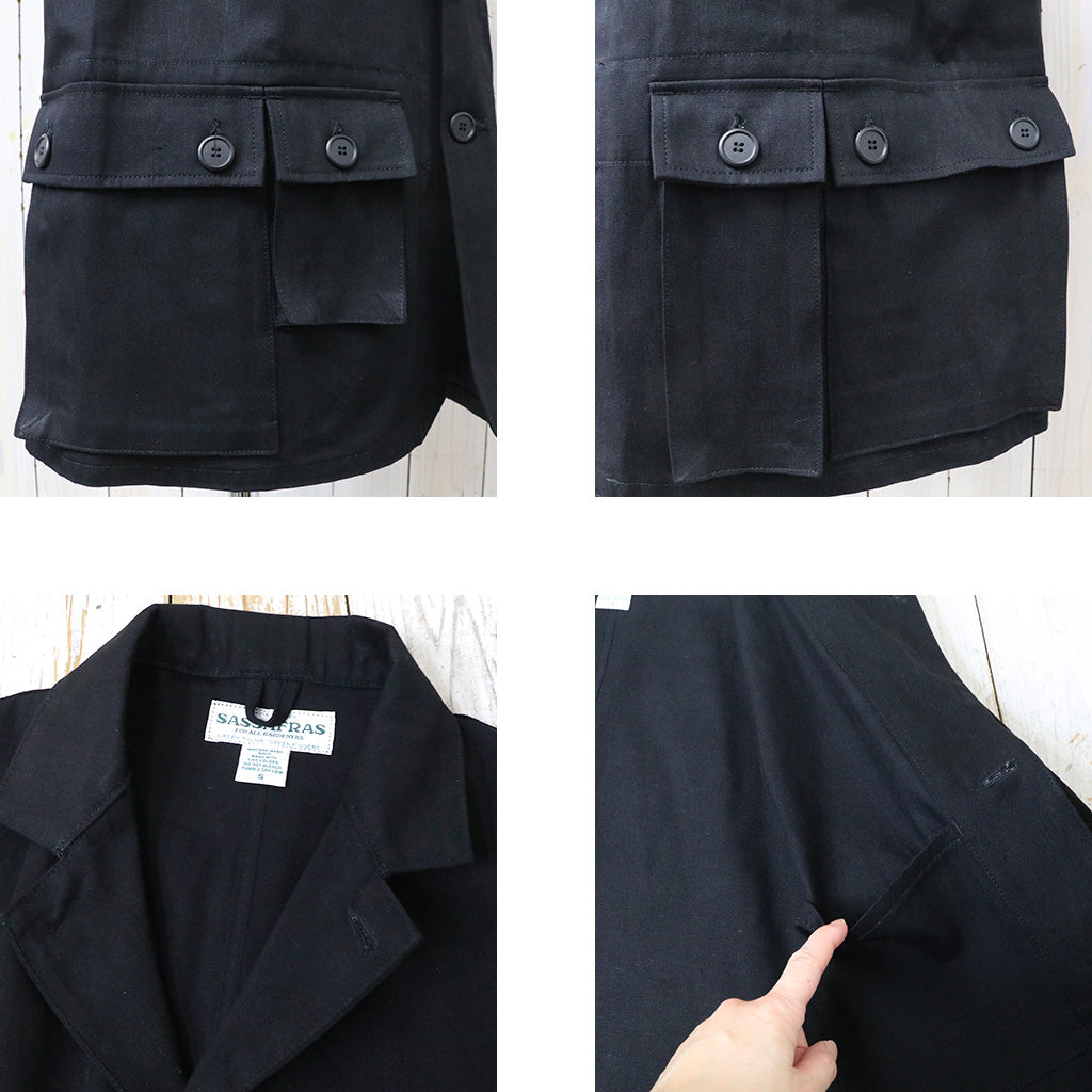 SASSAFRAS : G.D.U. LEAF JACKET-8.5oz WORK DENIM (BLACK)