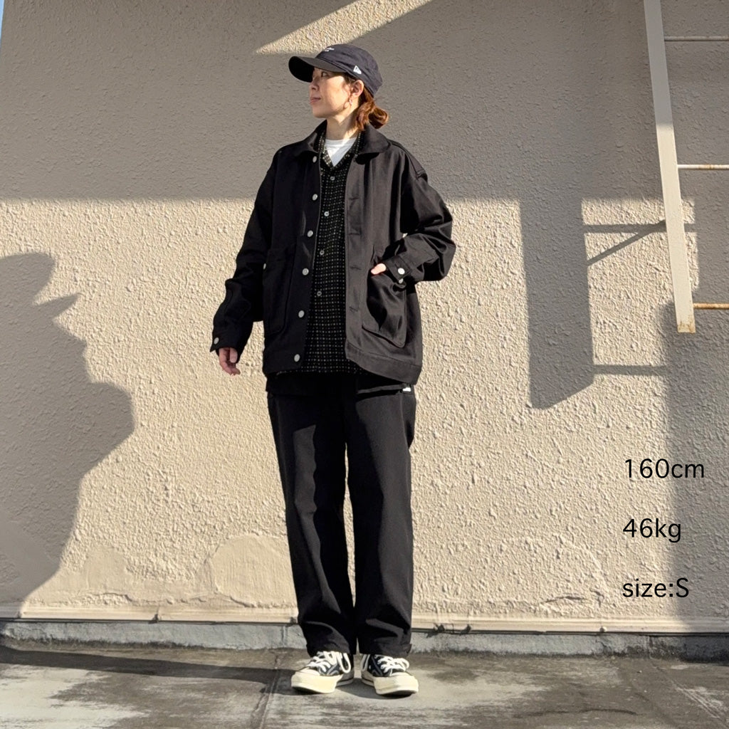 SASSAFRAS : OVERGROWN TRUG JACKET-PIQUE (BLACK)