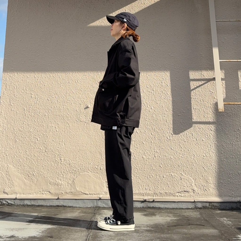 SASSAFRAS : OVERGROWN TRUG JACKET-PIQUE (BLACK)