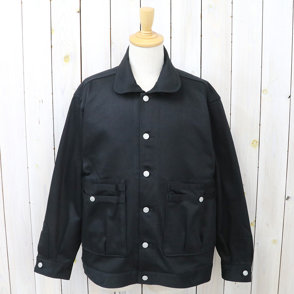 SASSAFRAS : OVERGROWN TRUG JACKET-PIQUE (BLACK)