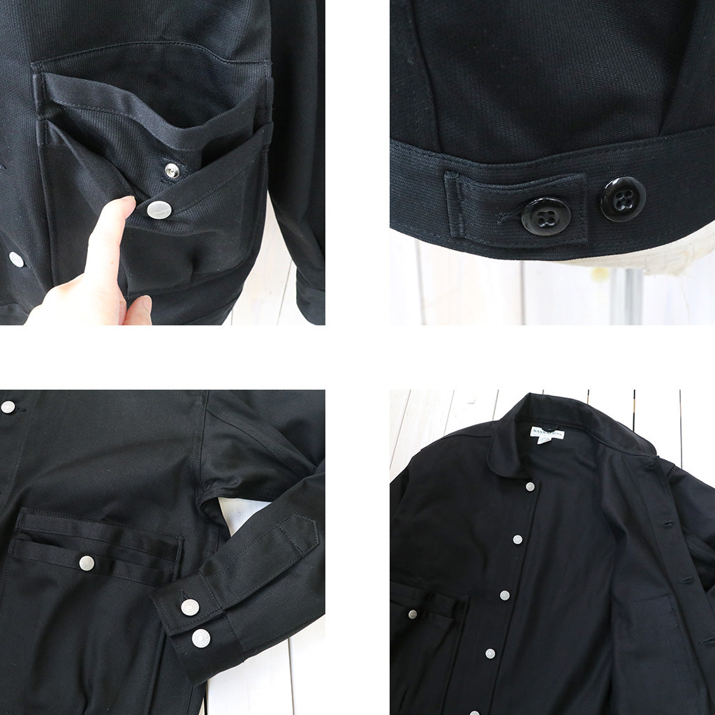 SASSAFRAS : OVERGROWN TRUG JACKET-PIQUE (BLACK)