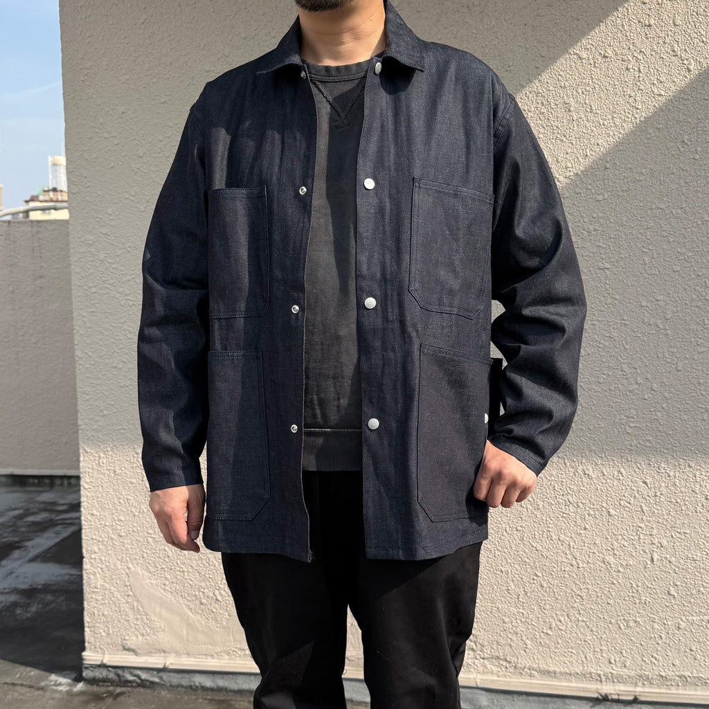 SASSAFRAS : GREEN THUMB JACKET-8oz DENIM (INDIGO)