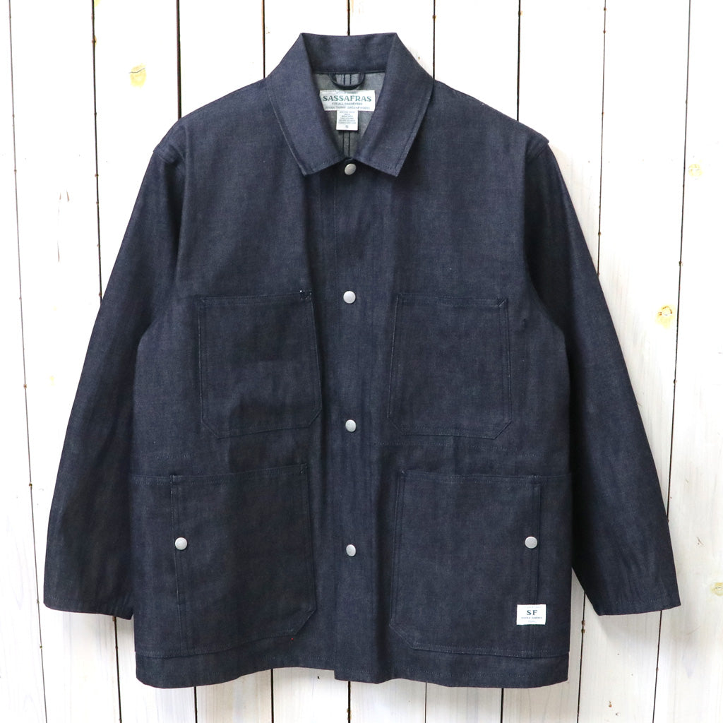SASSAFRAS : GREEN THUMB JACKET-8oz DENIM (INDIGO)