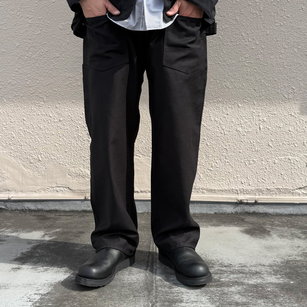 SASSAFRAS : D PRUNER PANTS-BACK SATIN (BLACK)