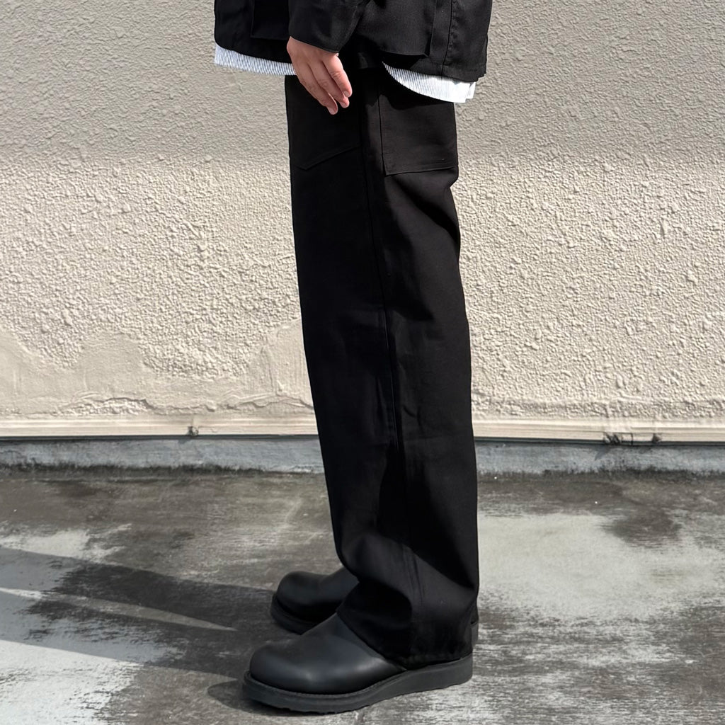 SASSAFRAS : D PRUNER PANTS-BACK SATIN (BLACK)