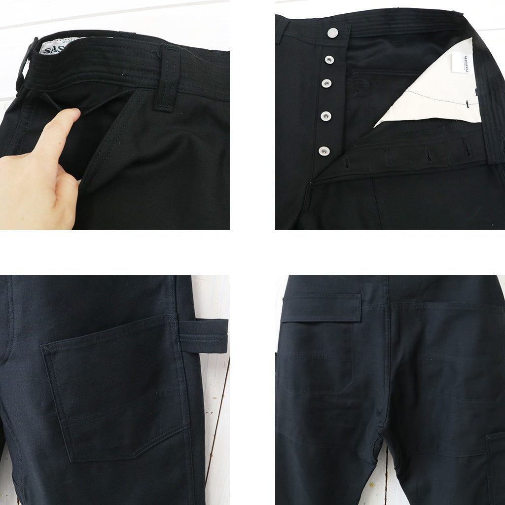 SASSAFRAS : D PRUNER PANTS-BACK SATIN (BLACK)
