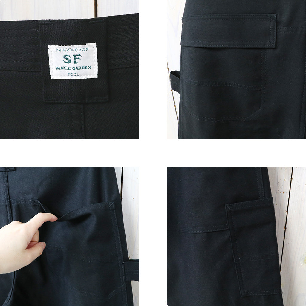 SASSAFRAS : D PRUNER PANTS-BACK SATIN (BLACK)