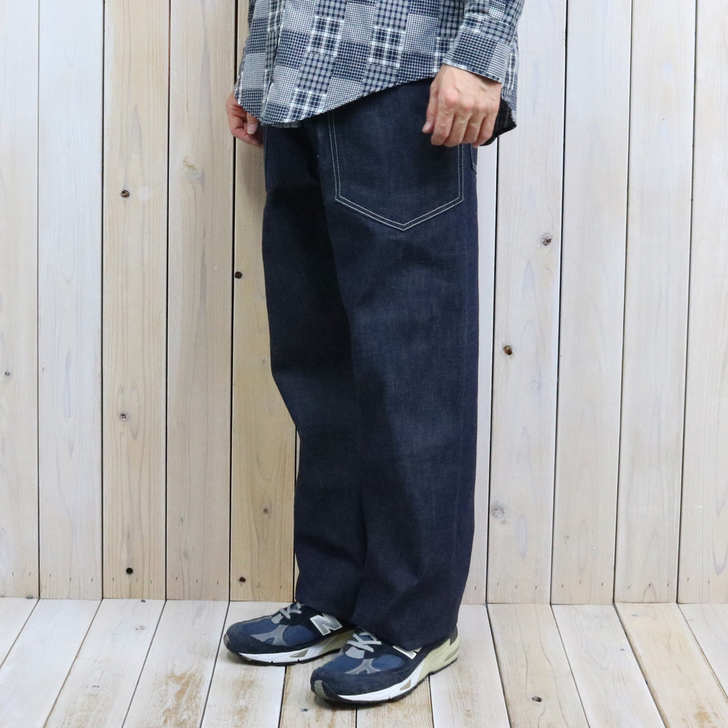 SASSAFRAS : D SCOOP PANTS-10oz MILITARY DENIM