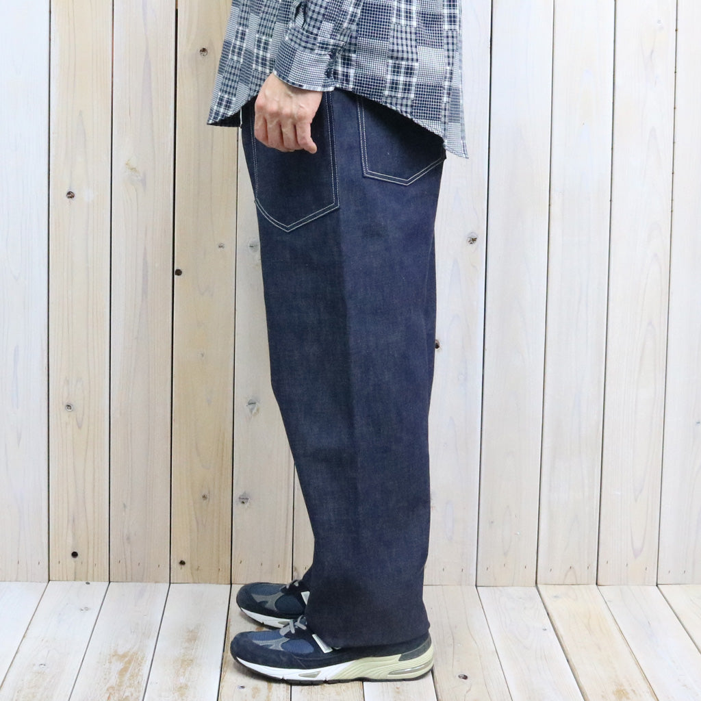 SASSAFRAS : D SCOOP PANTS-10oz MILITARY DENIM