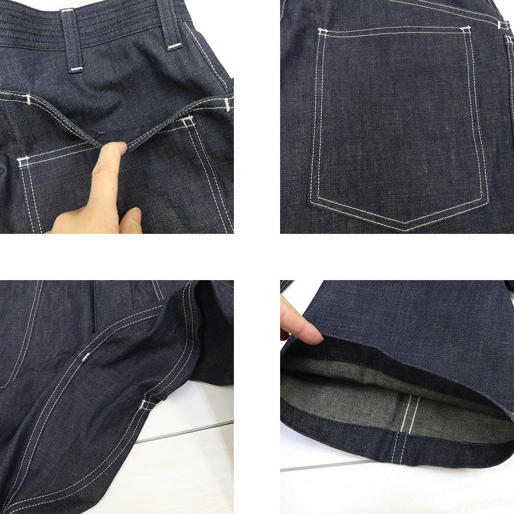 SASSAFRAS : D SCOOP PANTS-10oz MILITARY DENIM