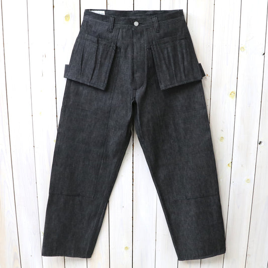 SASSAFRAS : LANDSCAPER GROWN PANTS-8oz DENIM (BLACK)