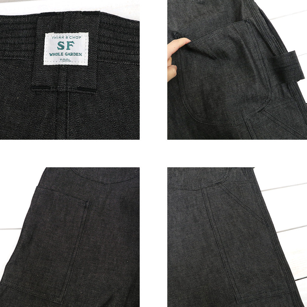 SASSAFRAS : LANDSCAPER GROWN PANTS-8oz DENIM (BLACK)