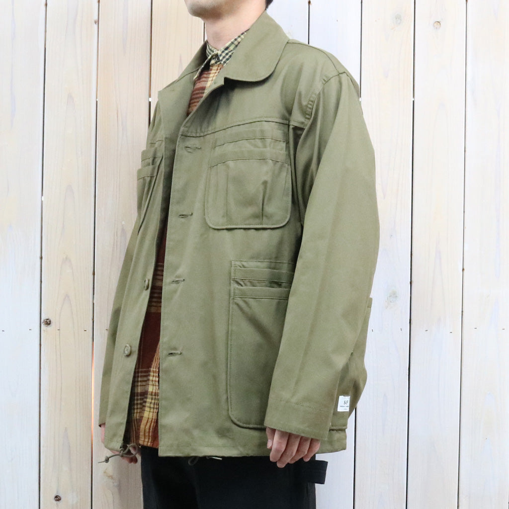 SASSAFRAS : OVERGROWN WARDEN JACKET-POPLIN (OLIVE)