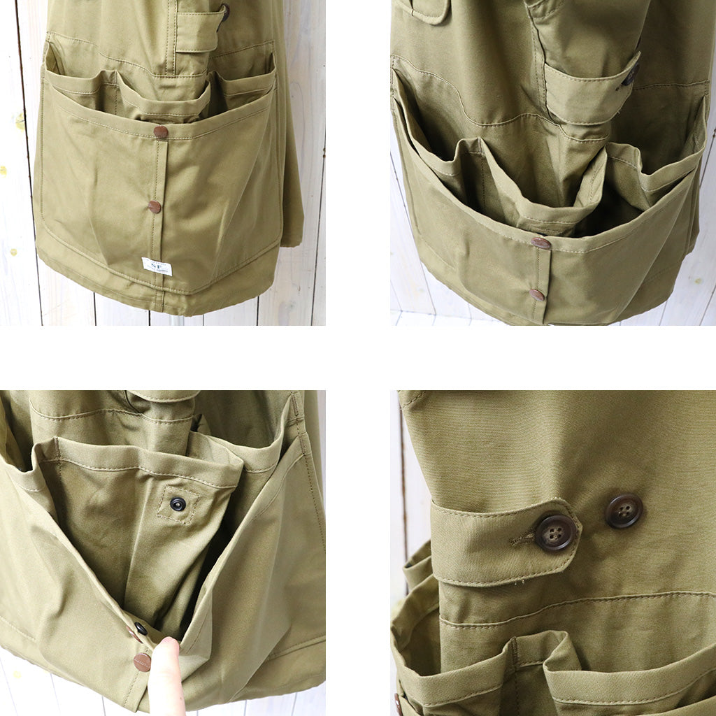 SASSAFRAS : OVERGROWN WARDEN JACKET-POPLIN (KHAKI)