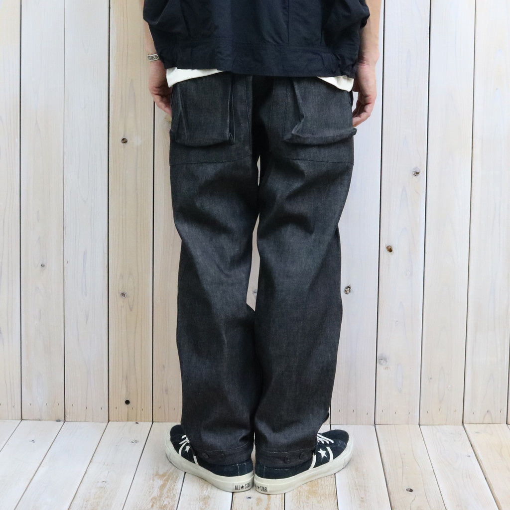 SASSAFRAS : DIGS CREW PANTS 4/5-8oz DENIM (BLACK)