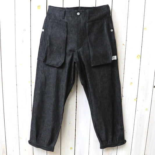 SASSAFRAS : DIGS CREW PANTS 4/5-8oz DENIM (BLACK)