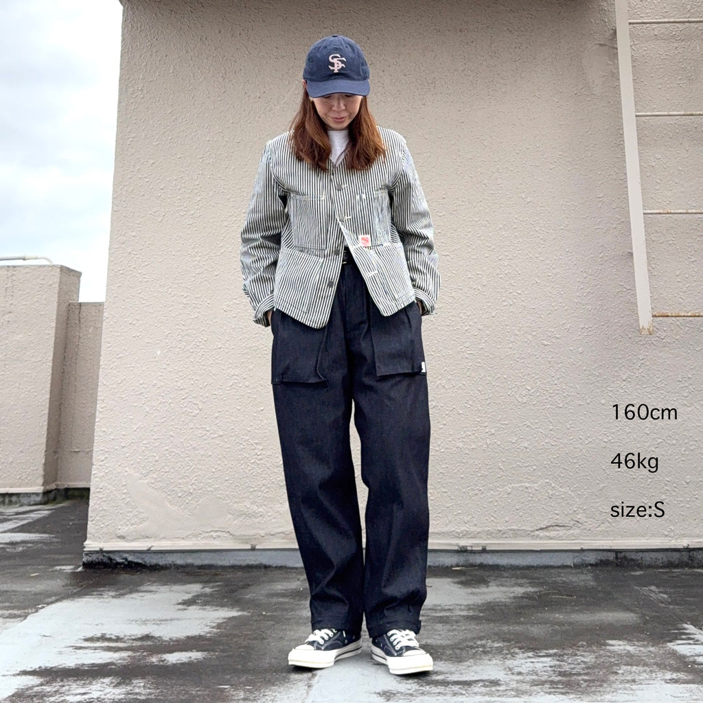 SASSAFRAS : DIGS CREW PANTS 4/5-8oz DENIM (INDIGO)