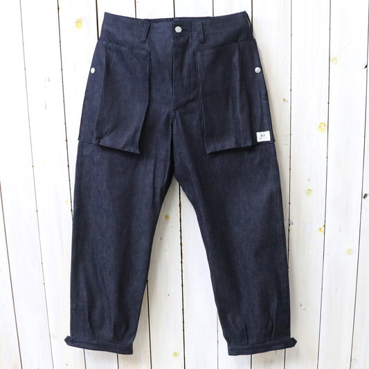 SASSAFRAS : DIGS CREW PANTS 4/5-8oz DENIM (INDIGO)