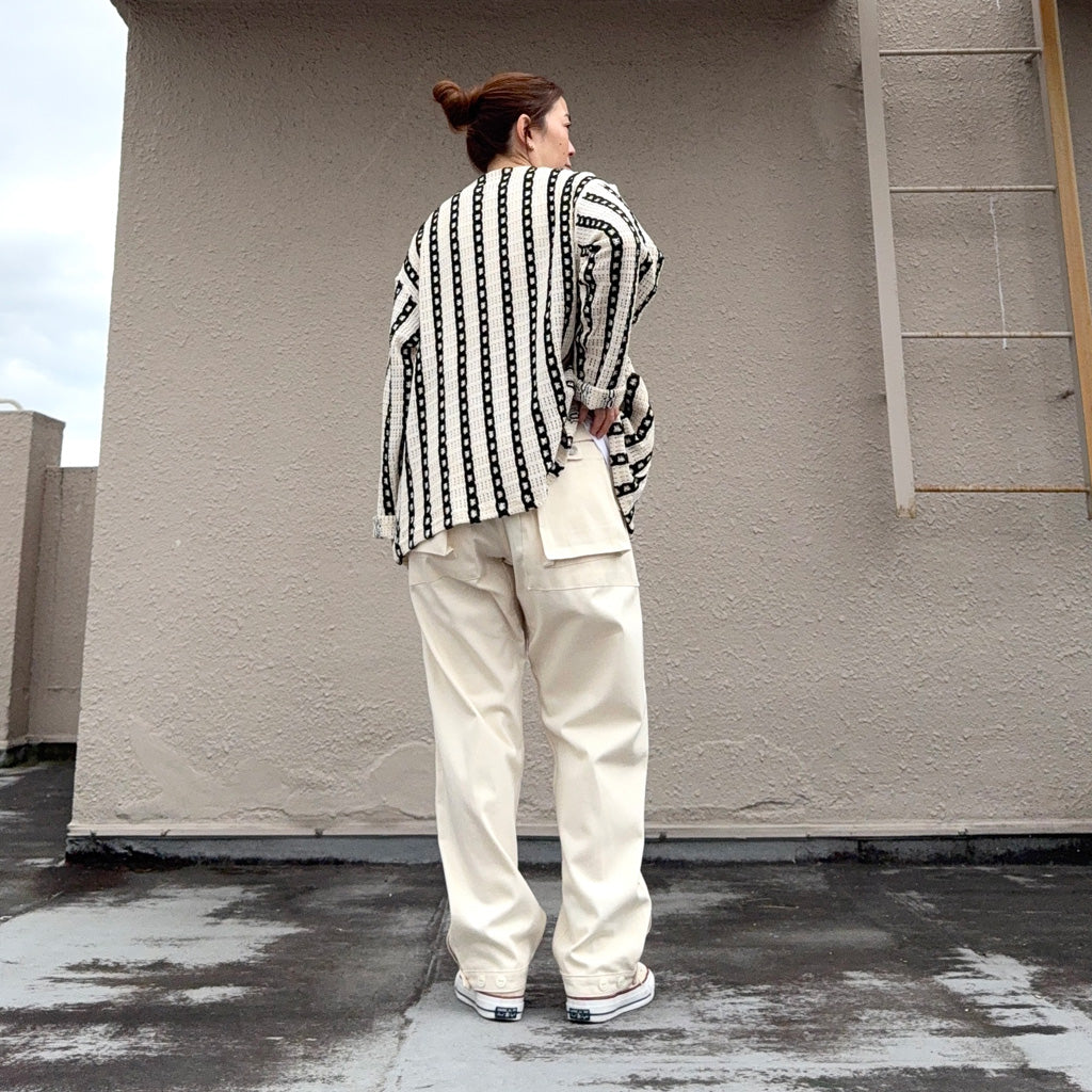 SASSAFRAS : DIGS CREW PANTS 4/5-8oz DENIM (NATURAL)