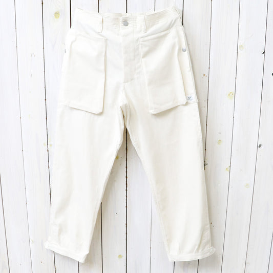 SASSAFRAS : DIGS CREW PANTS 4/5-8oz DENIM (NATURAL)