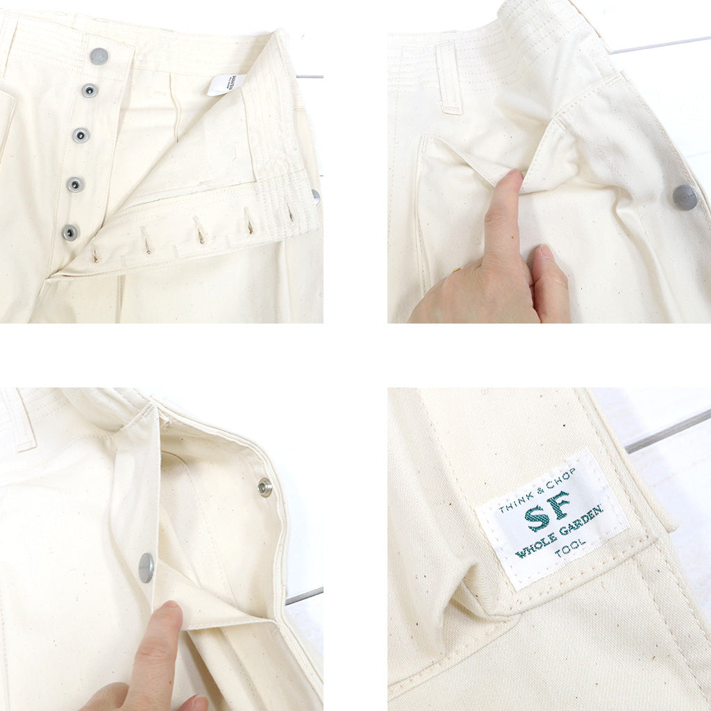 SASSAFRAS : DIGS CREW PANTS 4/5-8oz DENIM (NATURAL)