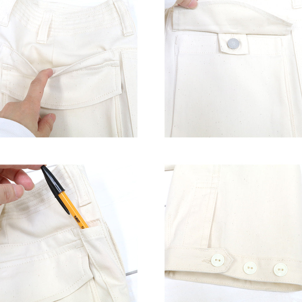 SASSAFRAS : DIGS CREW PANTS 4/5-8oz DENIM (NATURAL)