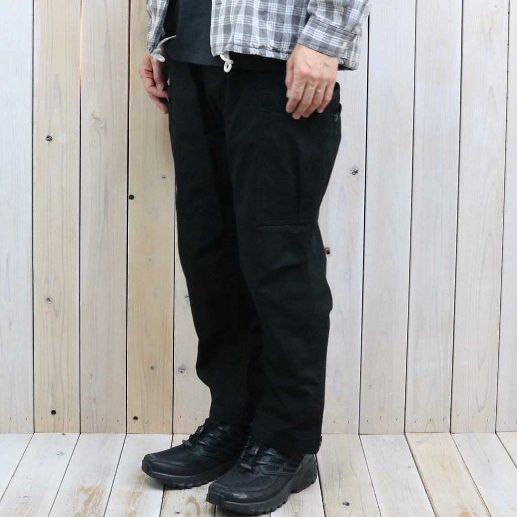 SASSAFRAS : OVERGROWN PANTS 4/5-ARMY RIPSTOP (BLACK)