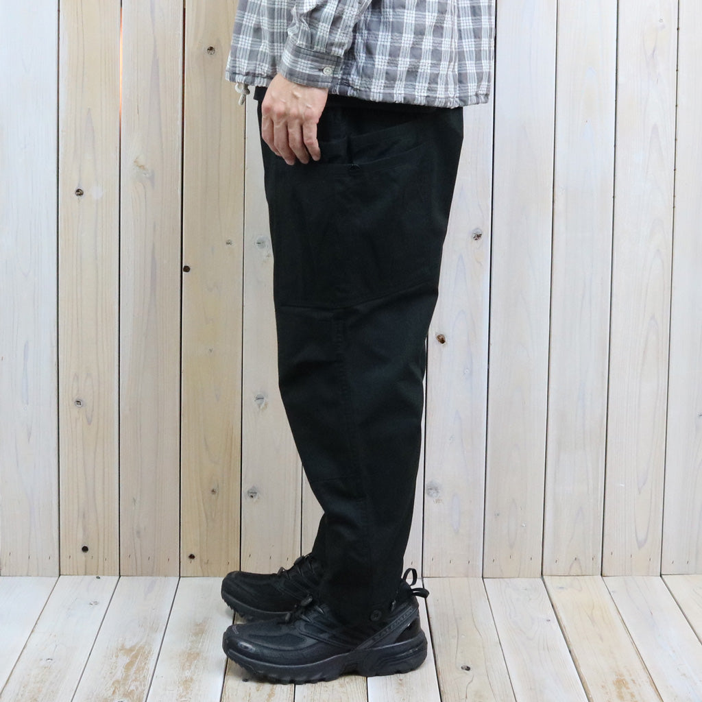 SASSAFRAS : OVERGROWN PANTS 4/5-ARMY RIPSTOP (BLACK)