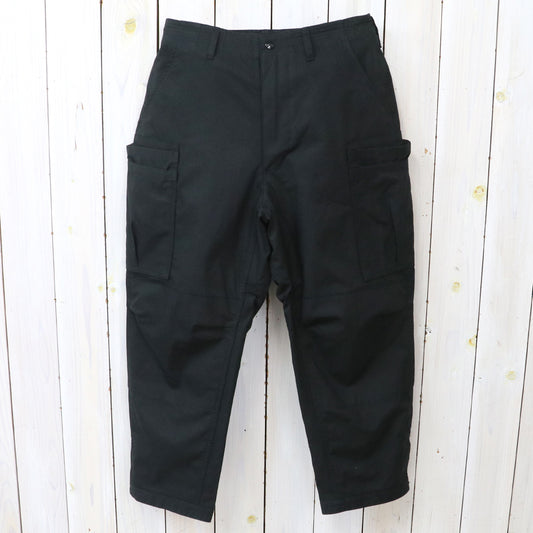 SASSAFRAS : OVERGROWN PANTS 4/5-ARMY RIPSTOP (BLACK)