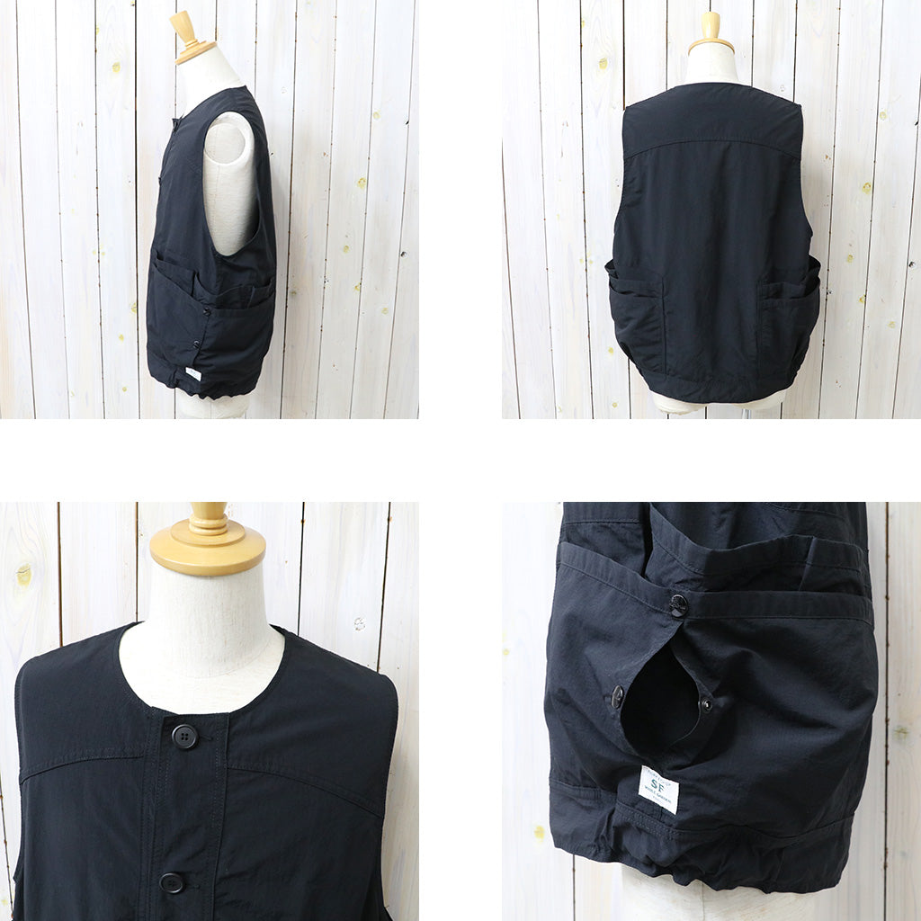 SASSAFRAS : OVERGROWN HIKER VEST-NYLON RIPSTOP (BLACK)