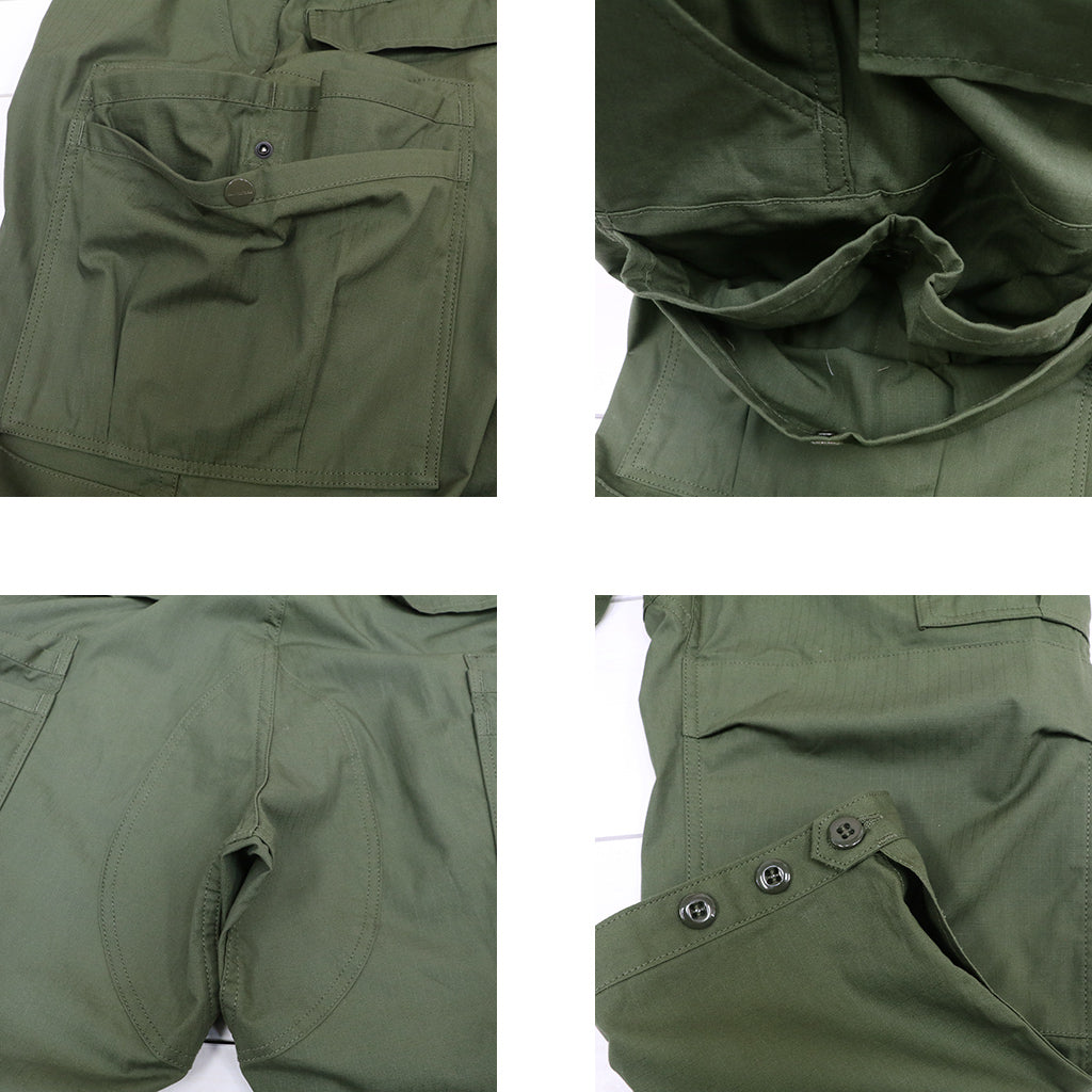 SASSAFRAS : OVERGROWN PANTS 4/5-ARMY RIPSTOP (OLIVE)