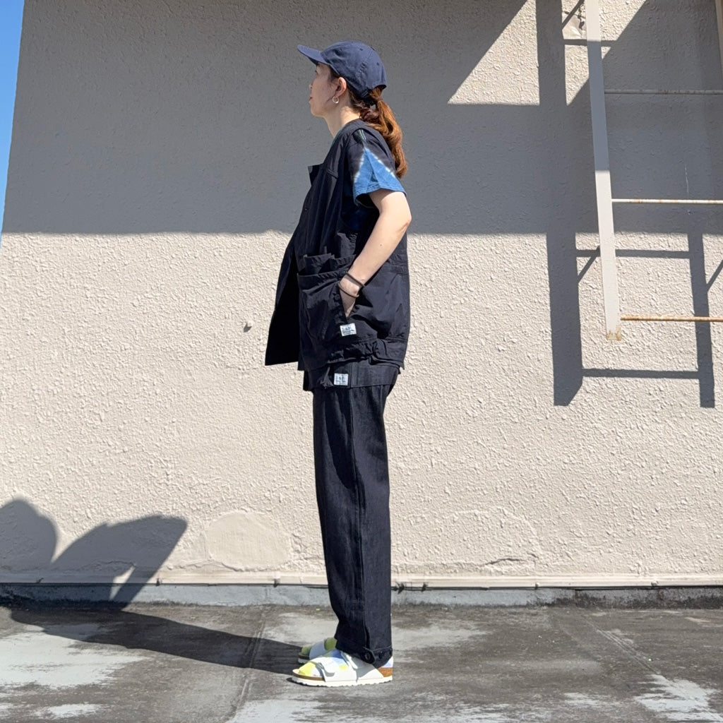 SASSAFRAS : OVERGROWN HIKER VEST-NYLON RIPSTOP (NAVY)