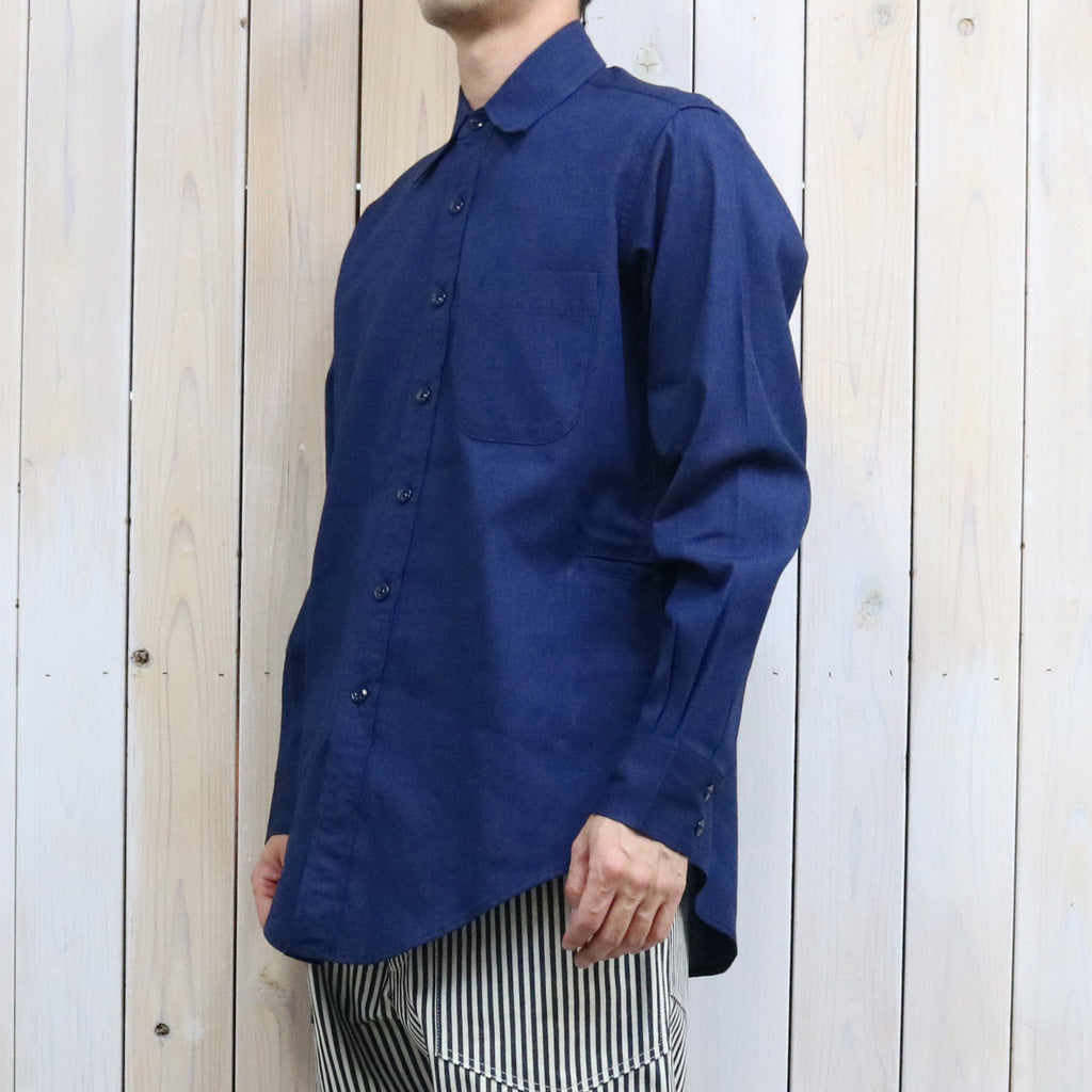 SASSAFRAS : WHEEL BARROW SHIRT-INDIGO CHAMBRAY (INDIGO)