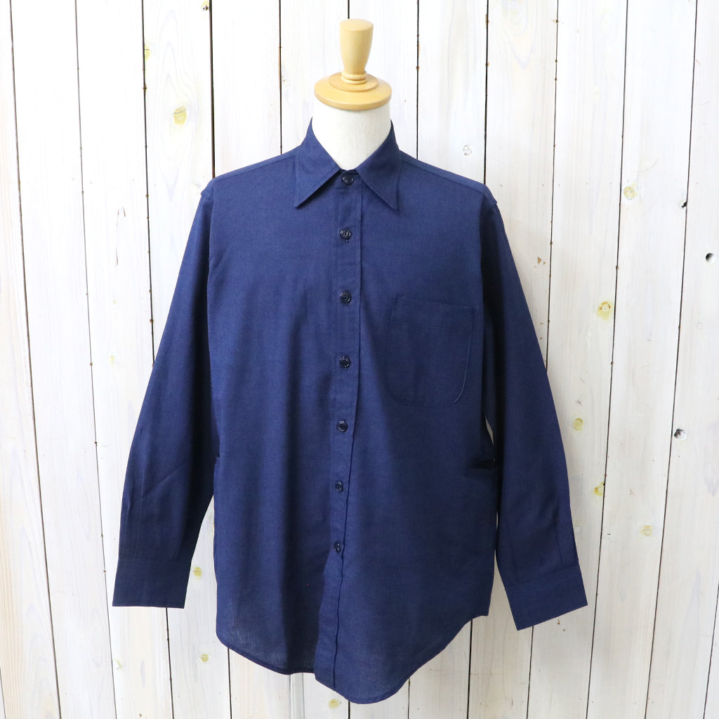SASSAFRAS : WHEEL BARROW SHIRT-INDIGO CHAMBRAY (INDIGO)