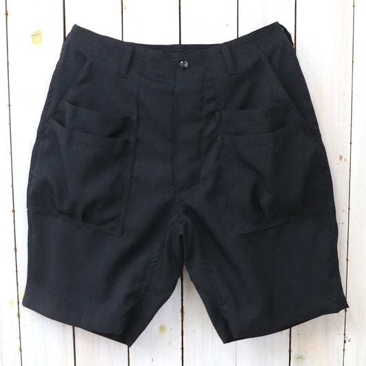 SASSAFRAS : OVERGROWN FATIGUE PANTS 1/2-WOOLINO (BLACK)