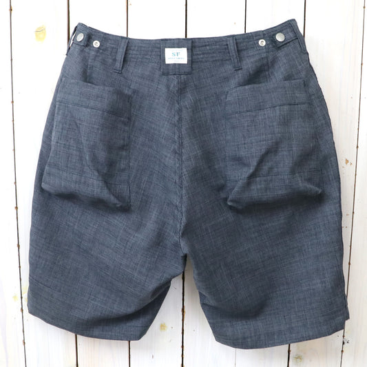 SASSAFRAS : OVERGROWN FATIGUE PANTS 1/2-WOOLINO (GRAY)