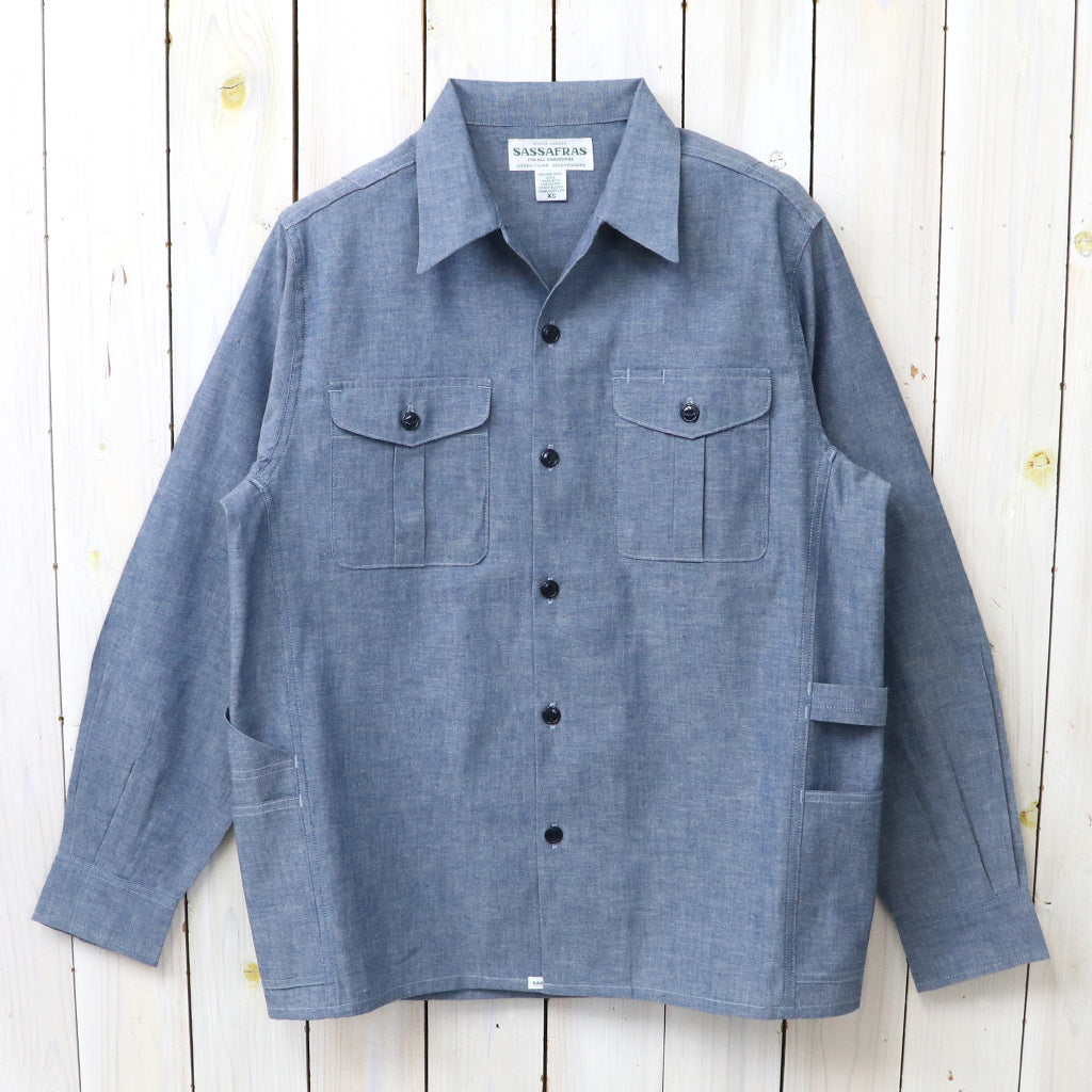 SASSAFRAS : GARDENER OPEN HALF-5oz CHAMBRAY (BLUE)