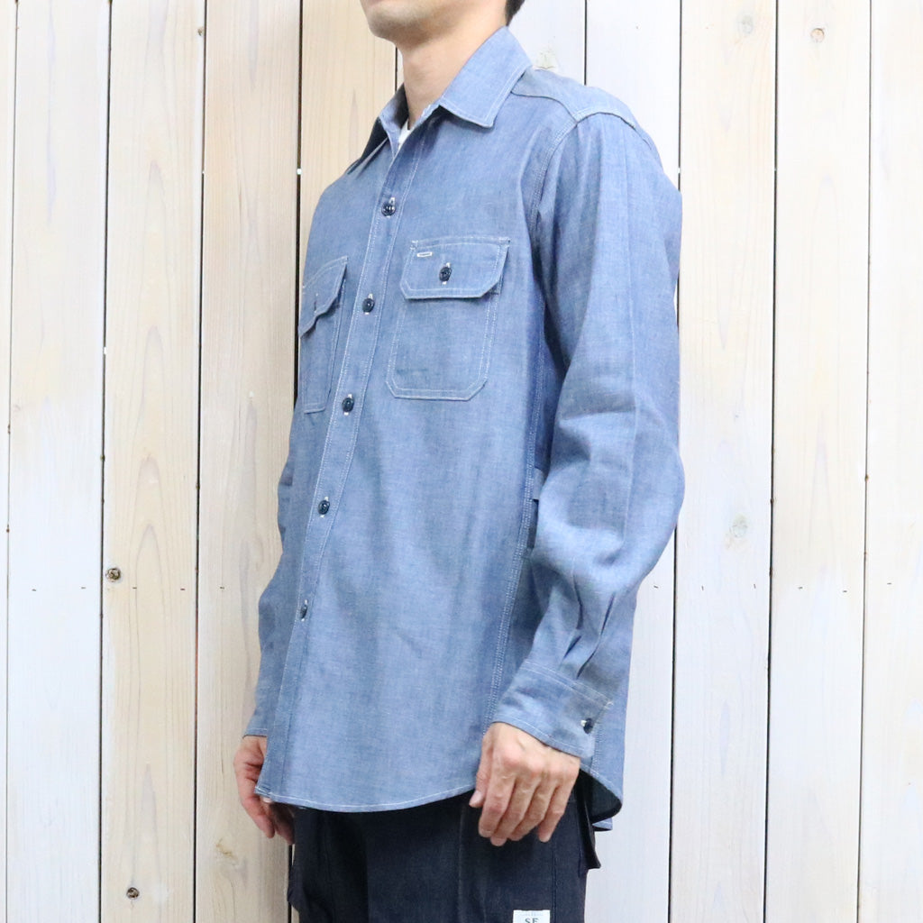SASSAFRAS : GARDENER SHIRT-5oz CHAMBRAY (BLUE)